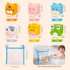 3D Cube Animal Stacking Toys Baby Soft Silicone Building Blocks Toys Bath Toys Toddler Early Educational Sensory Montessori Toys