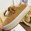 Leather women's velvet winter new versatile non-slip platform casual sports shoes