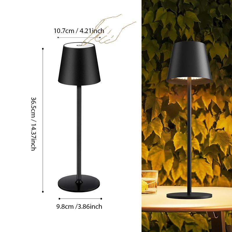 Wireless Table Lamp Touch Sensor LED Rechargeable Desktop Night Light Reading Lamp For Hotel Bar Restaurant Bedroom Decor Light