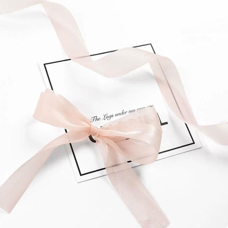 20Yard/Roll Gift Box Festival Translucent Chiffon Ribbons DIY Handicraft Beautiful 20Yard Bowknot 2.5CM Width Packing Ribbons