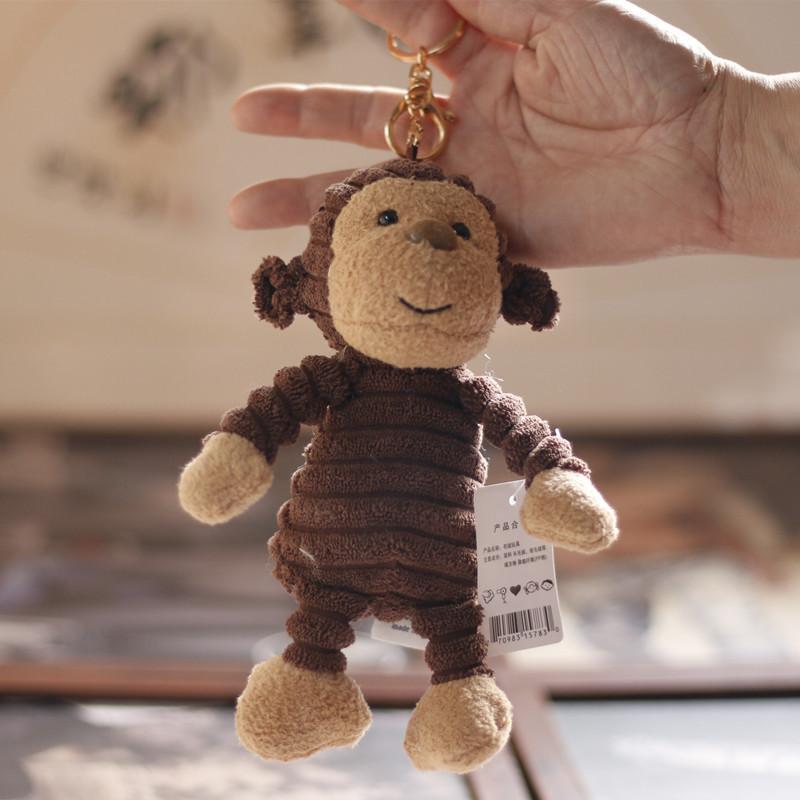 Ultra-soft Adorable Plush Toy Keychain Charming Animal Figures For Accessories Monkey