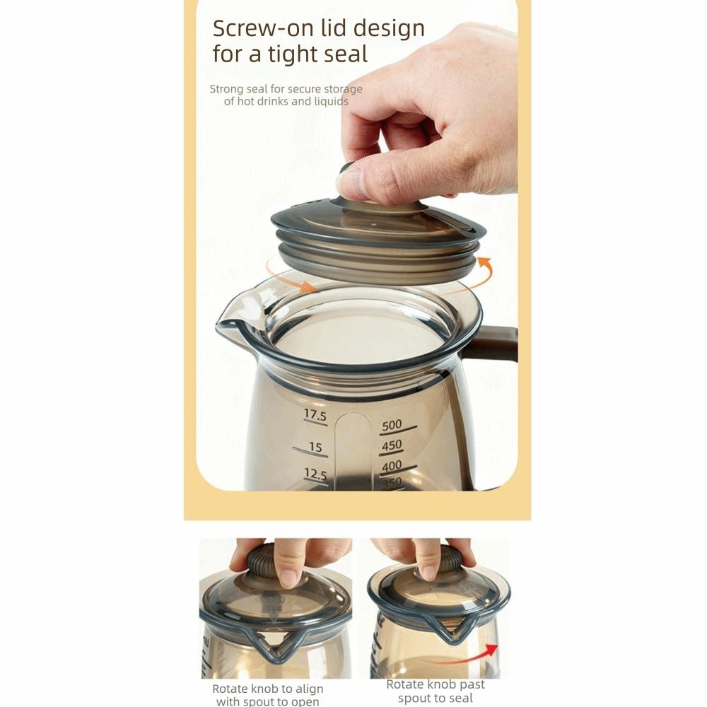 Leakproof Silicone Teapot 500ml Capacity Milk Jug Multipurpose Coffee Carafe  Juice Serving
