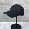 Spring And Summer High-Quality Plaid Sequins Washed Cotton Baseball Cap Women'S Versatile Street Cap