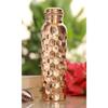 Pure Copper Water Bottle With Diamond Hammered Design Design, Drinkware, Storage Purpose, Volume-900 ML, Pack of 1