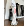 Mens Striped Wide Leg Sweatpants High Street Casual Straight Trousers Teens
