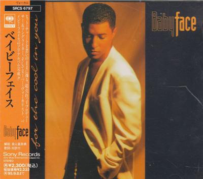 CD BABYFACE  For The Cool In You SRCS6797 Epic 1993 Japan Rap  HipHopRB Used