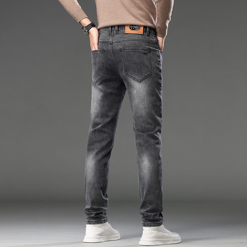 Men's Trendy Slim Stretch Jeans - Versatile, Youthful, Casual Straight Pants for Spring & Autumn
