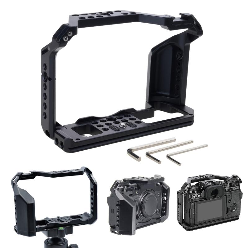 Ergonomic Grip Camera Cage for X T4 Lightweight Aluminum Alloy with Top Handle and Stability Pad for Comfort