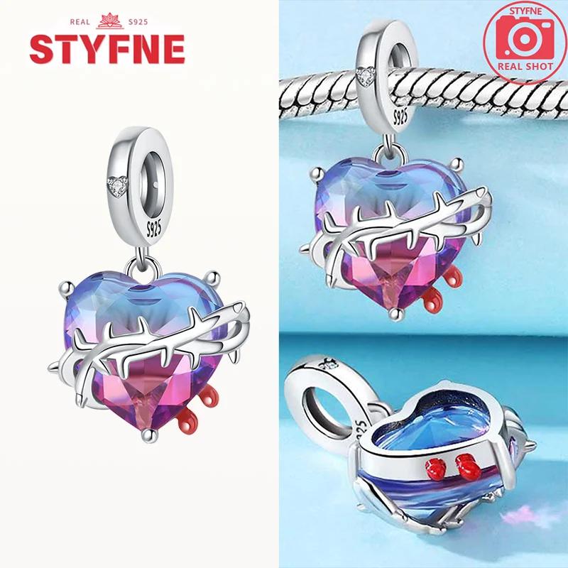 Exquisite Original Couple Love Boy&Girl Dangle Charms Heart Beads Copper Bracelet For Women Diy Jewelry Gift Charms Beads