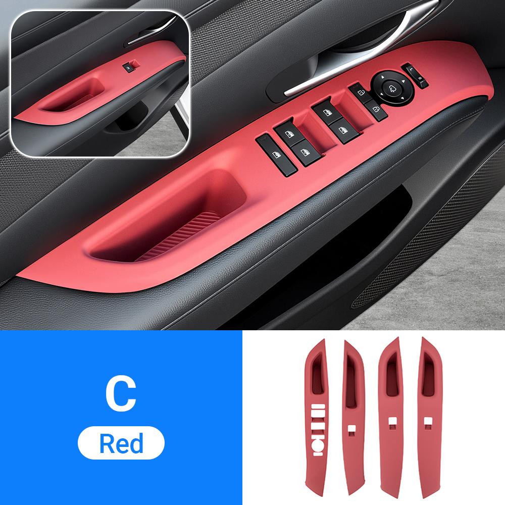 Pour Hyundai Tucson Nx4 Organisateur de Console Centrale de Voiture Plateau Boîte de Rangement d'Accoudoir Interrupteur de Leve-Vitre Couvercle en Silicone