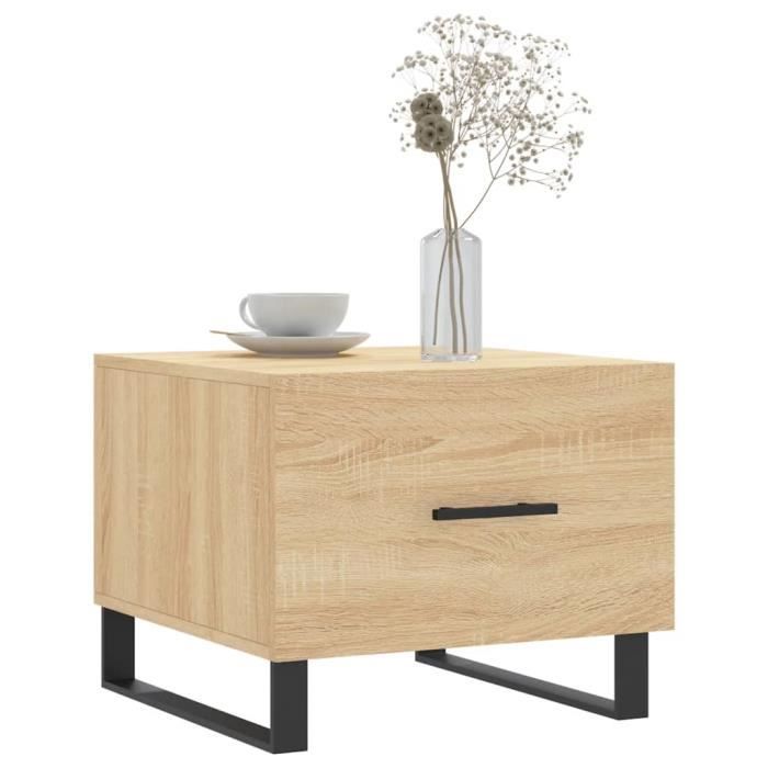 VidaXL Tables basses 2 pcs chêne sonoma 50x50x40 cm bois d'ingénierie 829451