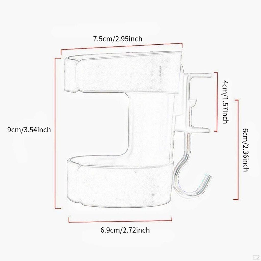 Clamp on Desk and Bed Cup Holder Anti Spill under Table Headset Hanger