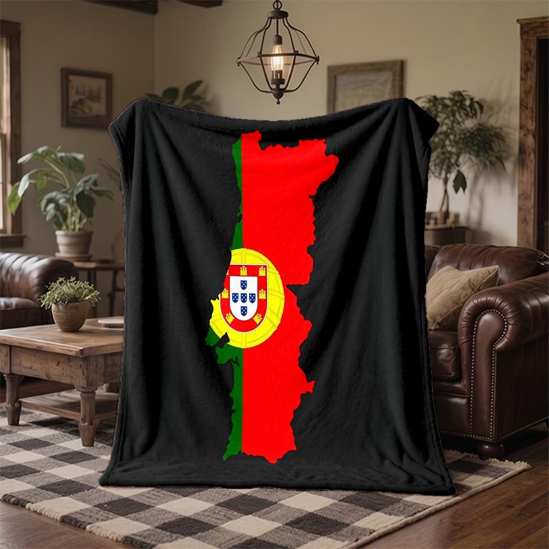 Portugal national football team Print Flannel Blanket Soft Warm Sofa Bed Throw Blanket For Home Office Bedroom