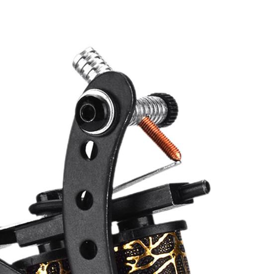 Mașină cu bobine de tatuaj cu disipare rapidă a căldurii Aplicație largă 5V 60Hz Căptușeală cerc de umbrire dreaptă utilă pentru începători