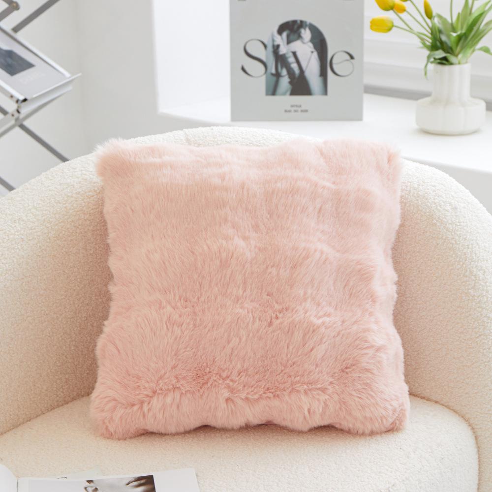 Business Gifts Souvenir PV Bubble Velvet Bedside Soft Bag Backrest Plush Square Cushion Leather Pillow