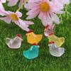 10pcs Luminous Mini Roosters Fairy Garden Miniature Figures Tiny Chick Resin Handicraft Micro Landscape Dollhouse Decoration