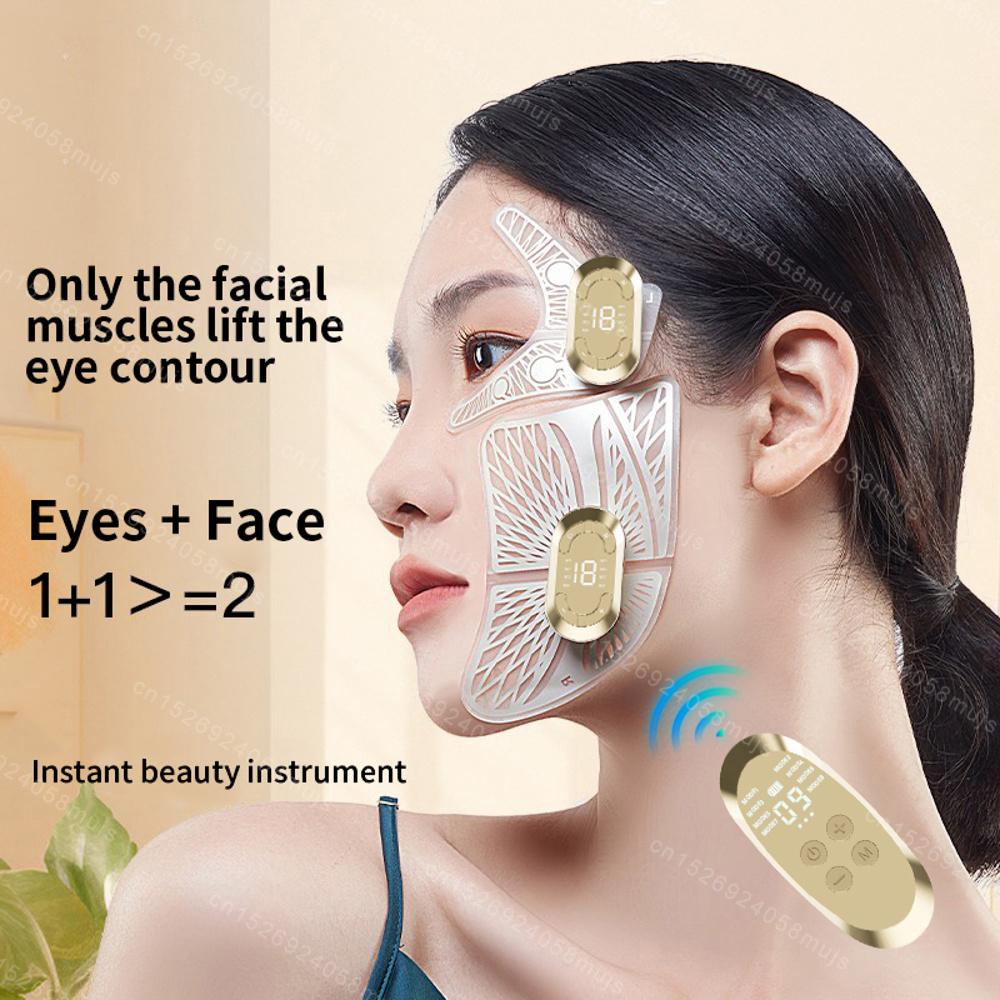 Ems Pulse Micro Current Eye Massage Equipment Eye Massager Reduces Dark Circles, Lifts and Tightens The Skin Face Microcurrent