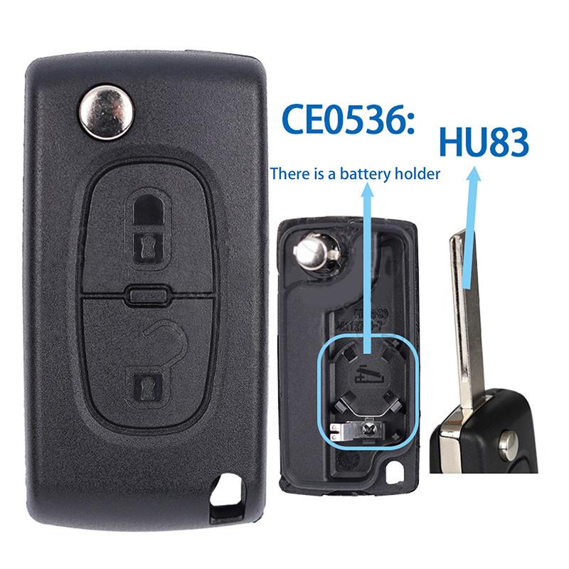 Car Key Shell Replacement Shell For CitroëN Folding Remote Control Car Key Shell Hu83 Va2 Ce0523 Ce0536