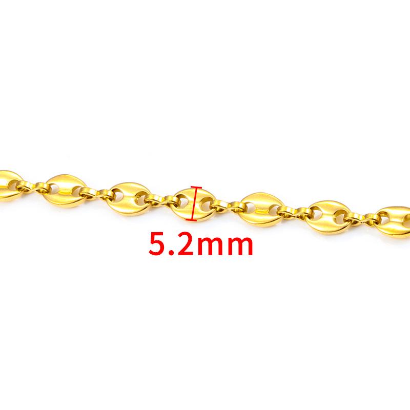 Stainless Steel Gold Chain for DIY Jewelry: Necklace & Bracelet Fashion Accessory