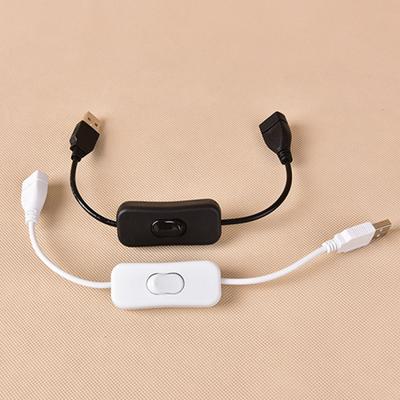 Copper Material USB Cable Male To Female Switch ON OFF Cable Toggle LED Lamp Power Line 28cm