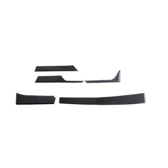 5pcs Carbon Fiber Dashboard Center Panel Cover Strip For Camaro 2016-