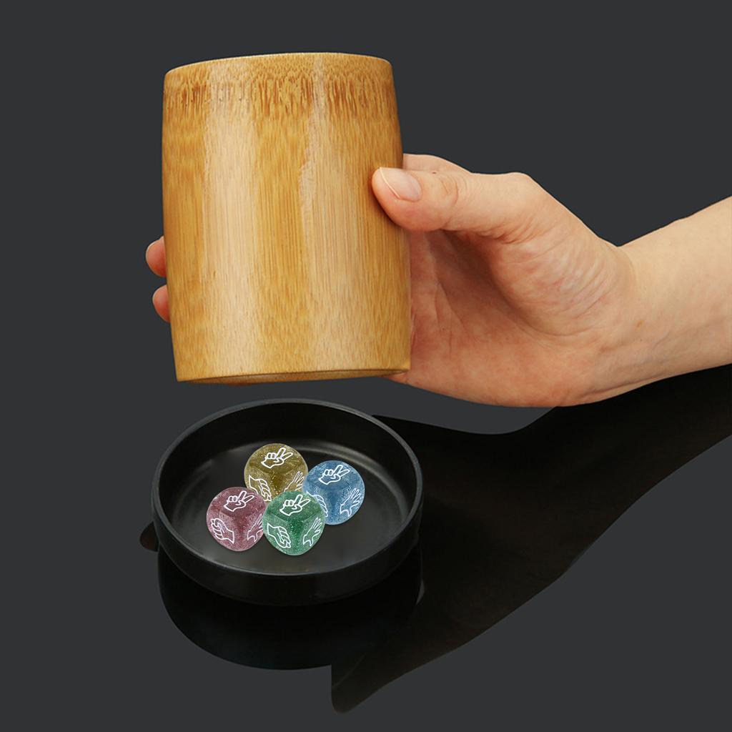 10Pcs Interactively Finger Game Dices Acrylic Rock Paper Scissor Game Dices 6 Sided 20mm Dices for Family Entertainment