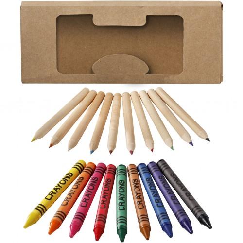 BULLET 19 Piece Pencil And Crayon Set