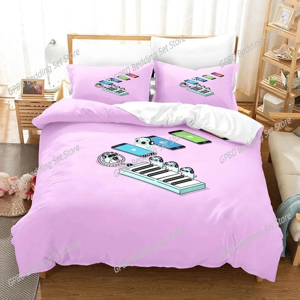 

New 3D Print Anime Blue Hamham Beding Set Bedrom Soft Modern Bedspreads Comefortable Soft Duvet Cover Comfortable Quilt Cover And Pilowcase 120*200cm Single