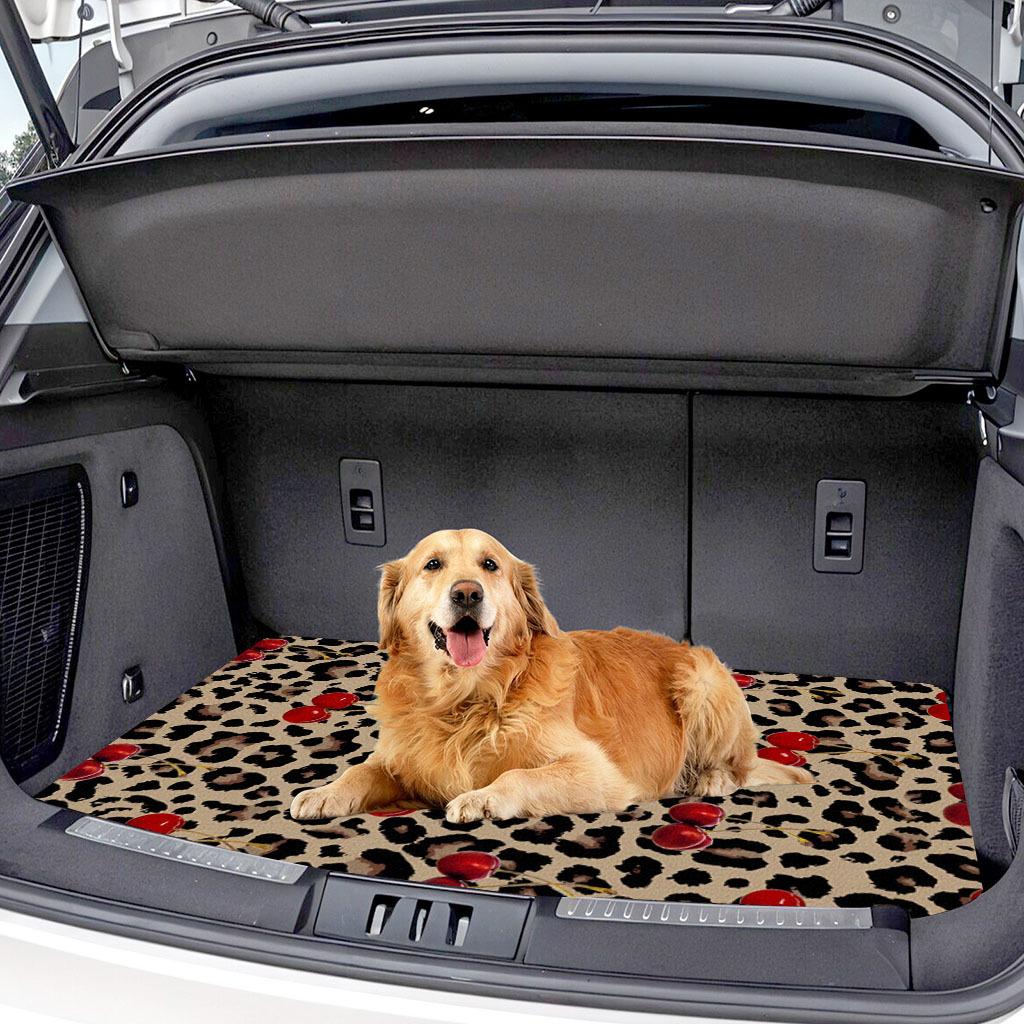 1Pcs Leopard Print Car Trunk Mat with Anti Slip Cargo Liner Waterproof Rear Storage Protector Floor Mat for SUV Sedan Vehicle In