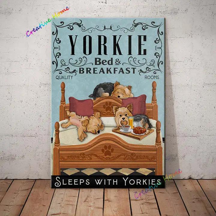 Yorkshire Terrier Dog I Am Your Friend Your Partner Your Yorkie Tin Sign Art Metal Wall Decor Wall Panel Vintage Plaque 20x30cm