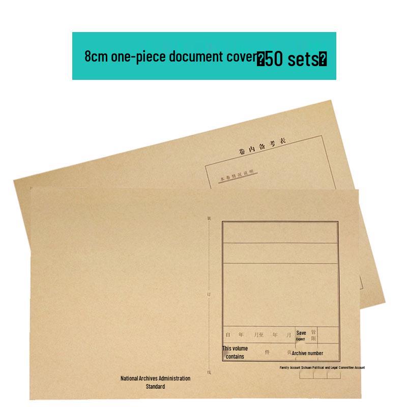 100-Pack A4/A3 Acid-Free Kraft Paper Document Covers for School, Law Firm, Architectural Use