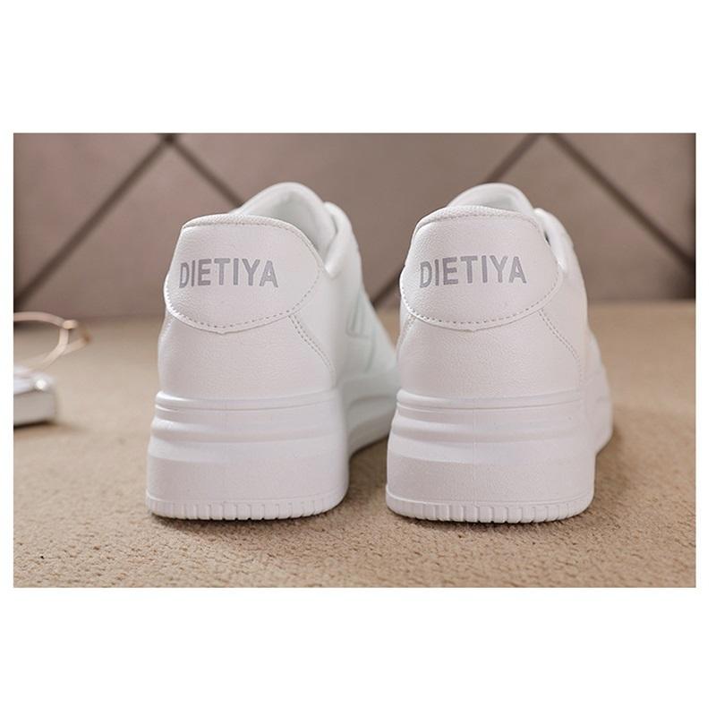 Women White Chunky Platform Sneakers Casual Athletic Skate Shoes