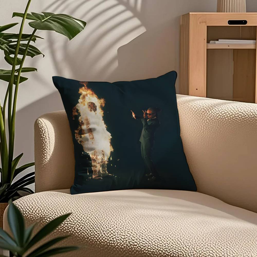 M-Metro B-Boomin Album Pillow Case Comfort Sofa Bed Silky elegant Invisible zipper Custom Decorative cushion cover