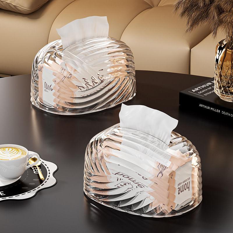 Moderne Acryl-Taschentuchbox Transparent Serviettenhalter Heimdekoration Wohnzimmer Schreibtisch Dekor Zubehör Dekorative Box