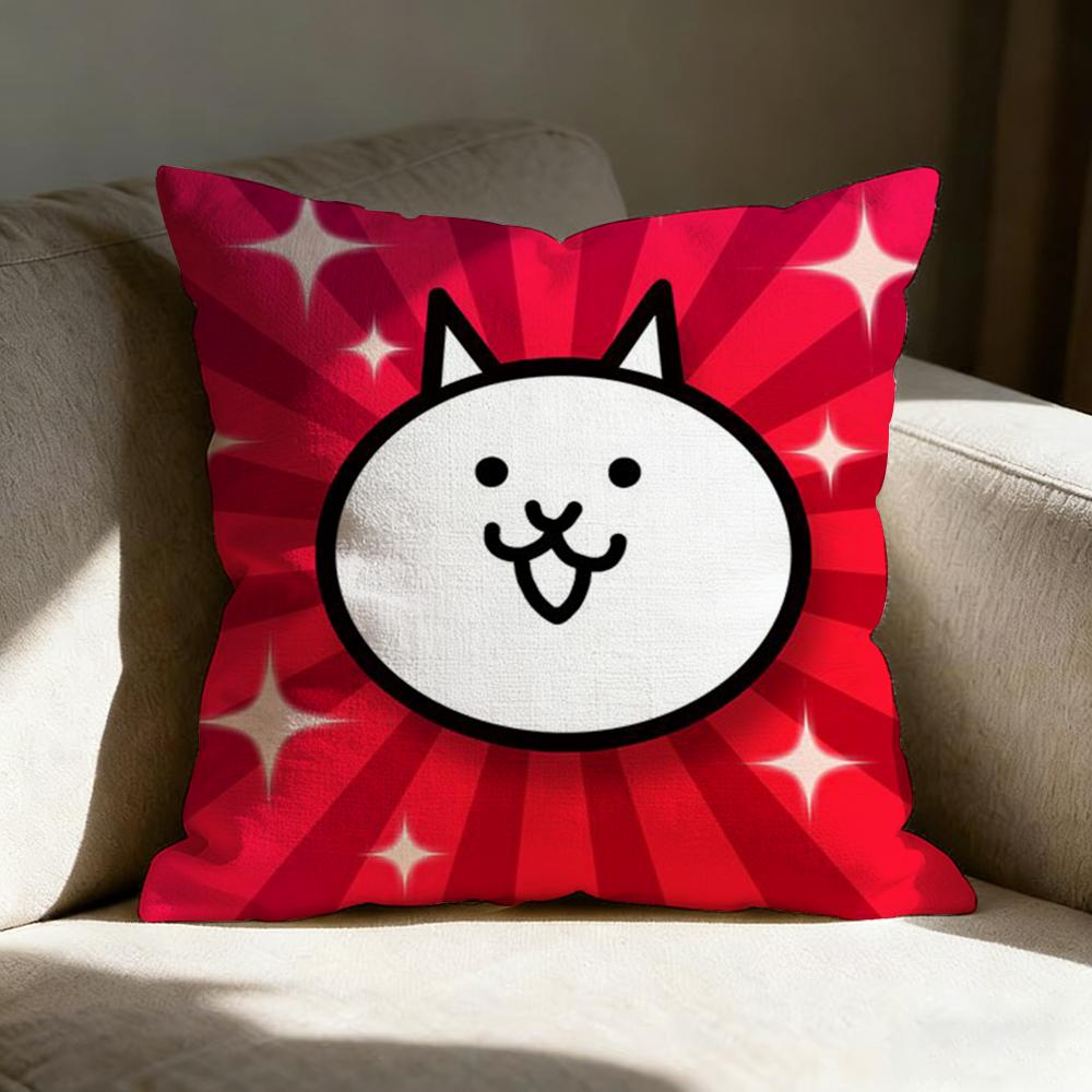 B-Battle Cats Anime Pillow Case pillowcase, double-sided printed, sofa cushion, bedroom headboard pillow