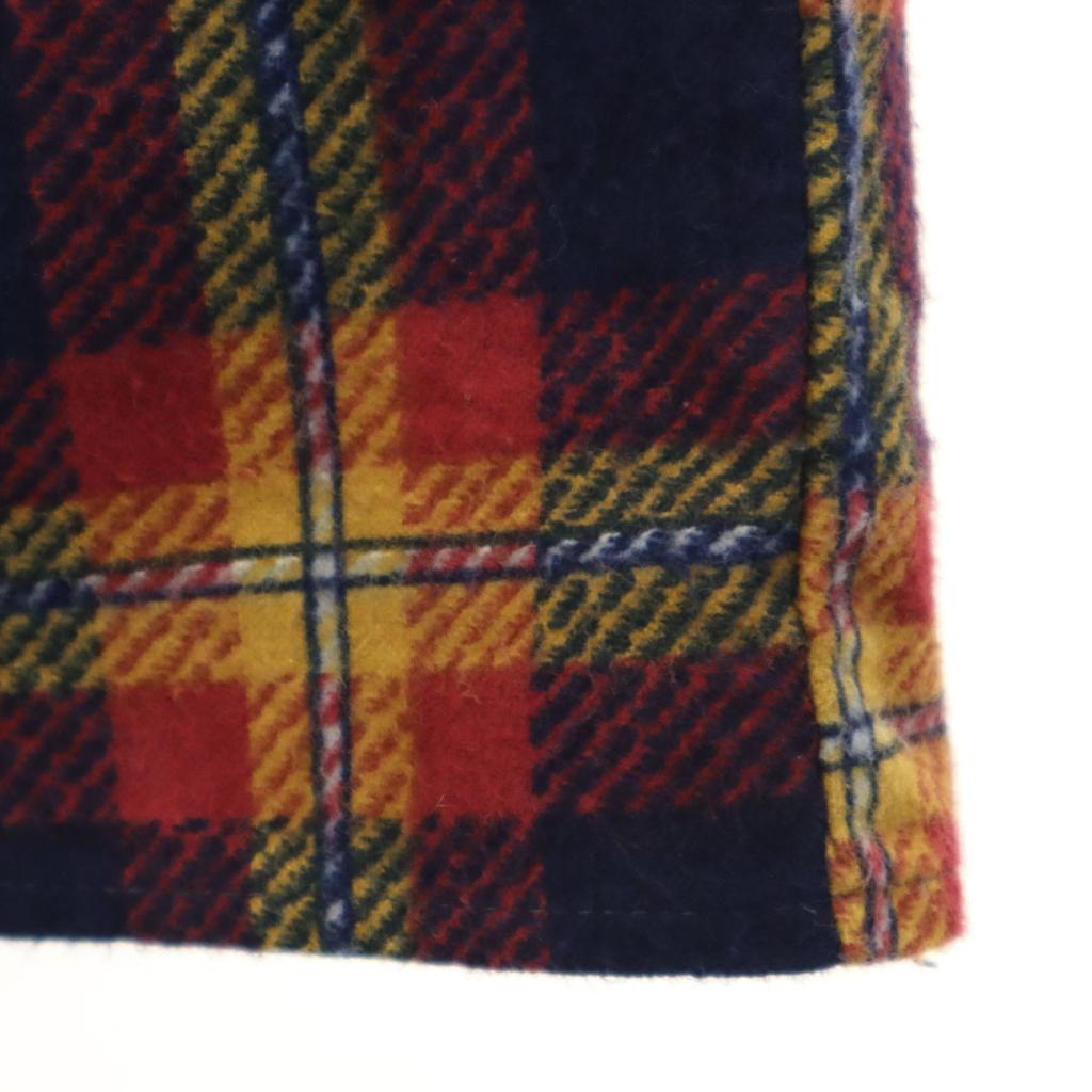 MAYWOOD 60s 70s Vintage Check Pattern Long Sleeve Flannel Shirt M Navy Men's Used