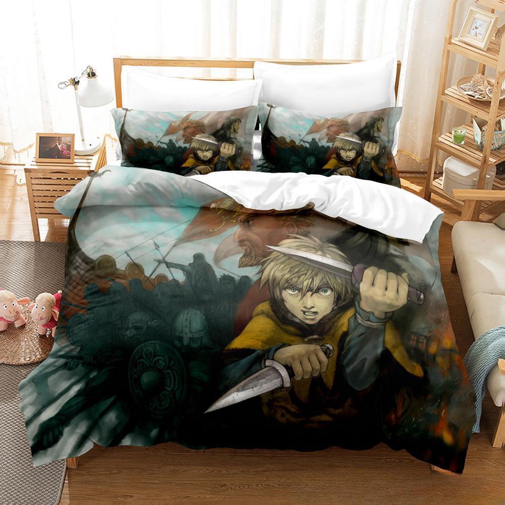 3d Print Anime Vinland Saga Bedding Set Single Twin Full Queen King Size Bed Set Adult Kid Bedroom Duvet cover Sets Home Textile