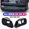 Black Stainless Steel Exhaust Tailpipe Tip for BMW X5 G05/X6 G06
