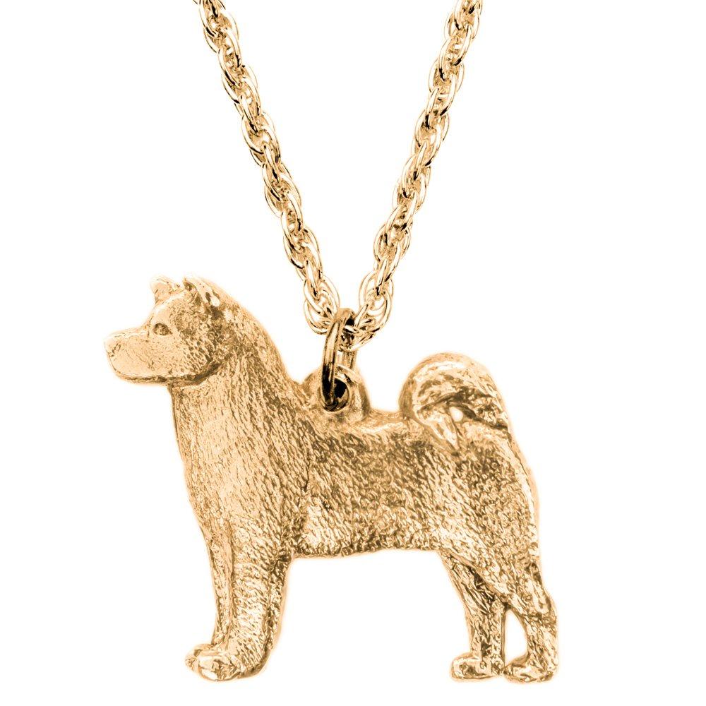 Akita Inu (Akita Dog) British-made Art Dog Pendant Necklace Collection