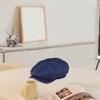 Beret kapelusz z krótkim rondem w stylu brytyjskim Retro okrągły wierzchołek drobna tekstura ochrona przed słońcem oddychający klasyczny zachodni kapelusz gazeciarza akcesoria mody