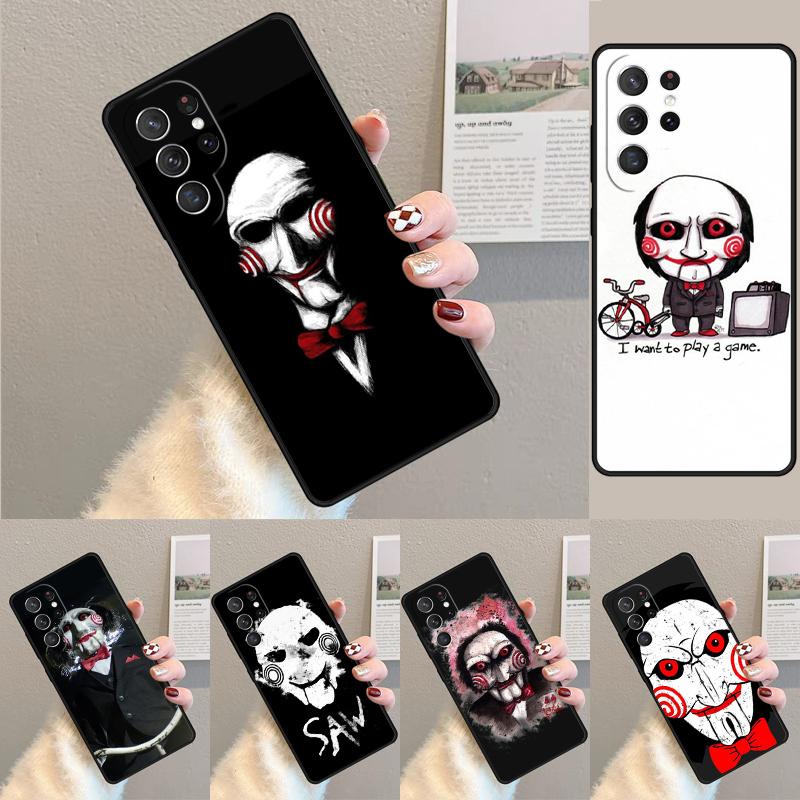 Jigsaw Saw Silicone Phone Case For Samsung Galaxy note 10 pro S26 S25 S24 S23 S22 S21 Plus S25Ultra Capa Cover