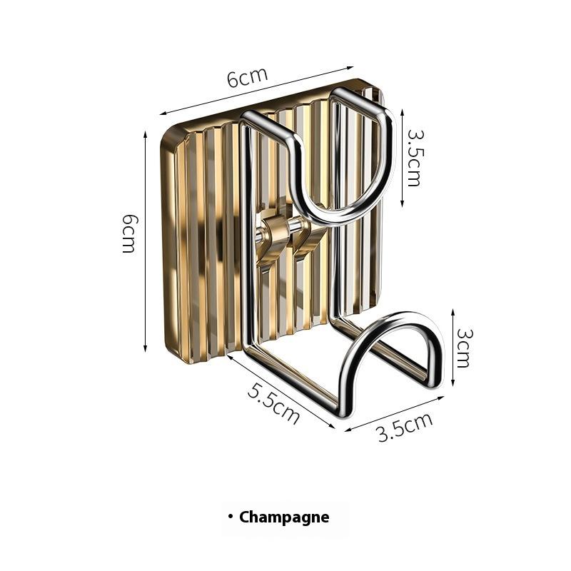 

3 шт. стойка для умывальника без перфорации, настенная для ванной комнаты, крючок для ванной комнаты, вешалка для умывальника, крючок, настенная подставка для таза золотой