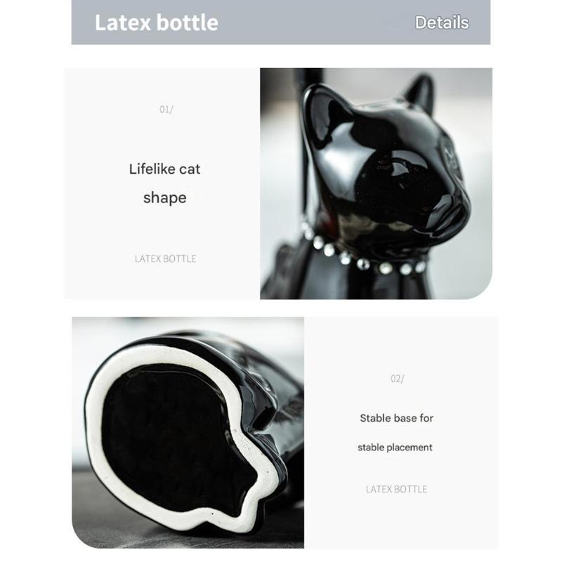 Ceramic Cats Base Toilet Bowl Brush Soft Bristles Toilet Cleaning Brush With Holder Deeply Cleaning Toilet Brush