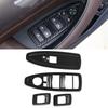 4pcs Carbon Fiber Style Window Lift Switch Frame Trim for BMW X1 16 19