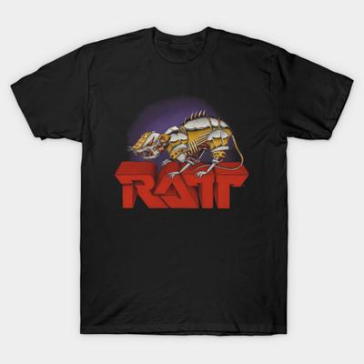 Asiatisk Størrelse Bomuld Unisex T-shirt Print T-shirt Ratt Band T-shirt No-Cut Print Normal Pasform