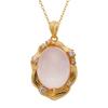 Vintage S925 Sterling Silver Inlaid With Natural Colored Treasure Powder Crystal Necklace Pendant Xiaohongshu