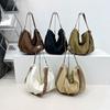 CANVAS Solid Color Zipper Casual Tote 2026 Classic Simple Versatile Shoulder Bags Four Seass Daily Commute Women's Handbags
