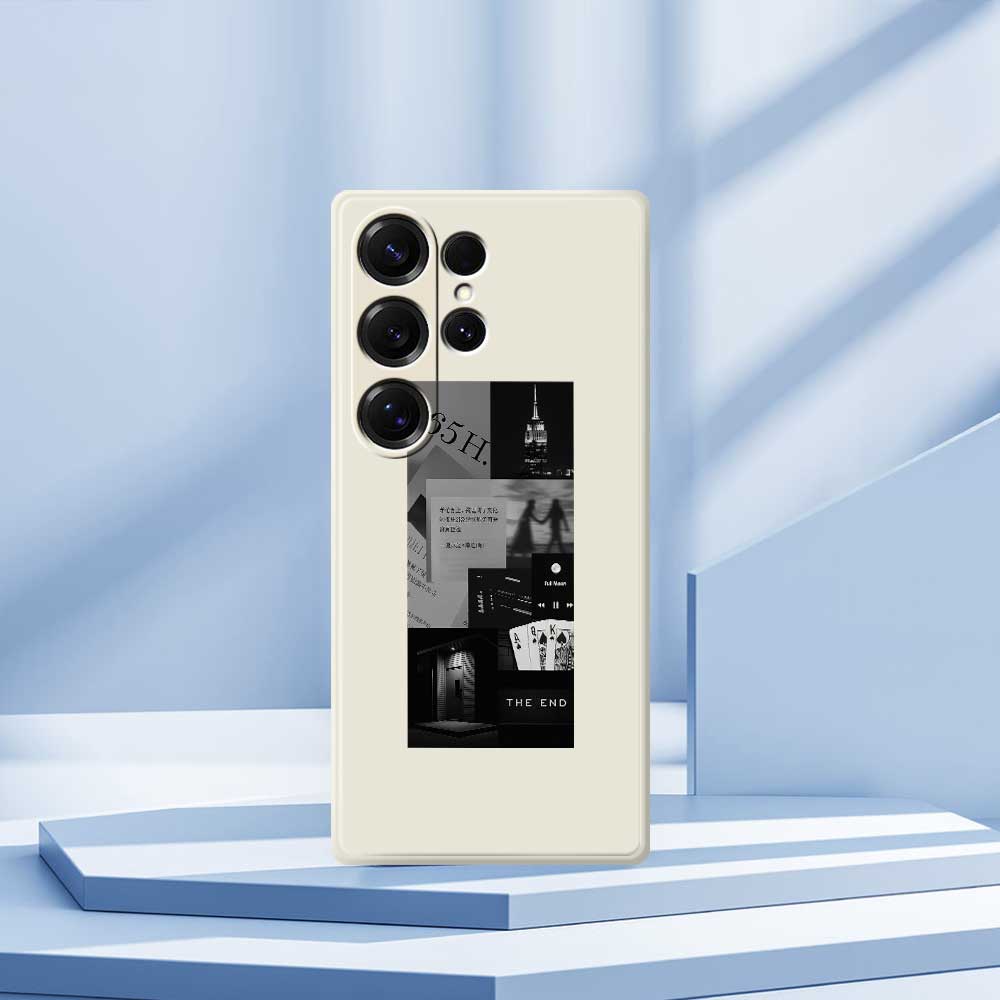 For Samsung Galaxy S25 Ultra Case Stitching Photos Pattern Printing Straight Edge TPU Phone Back Cover