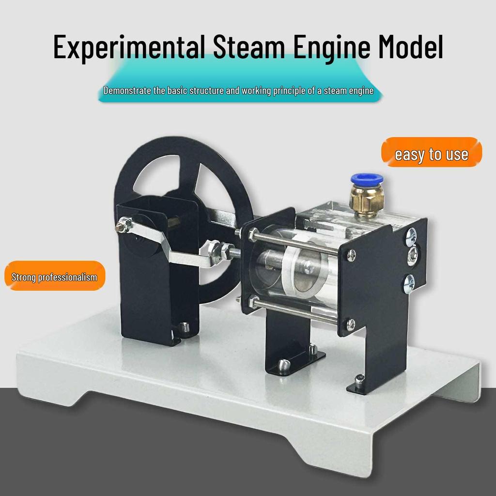 Steam Engine Model: Air Pressure Piston Movement Cylinder for Teaching and Demonstration
