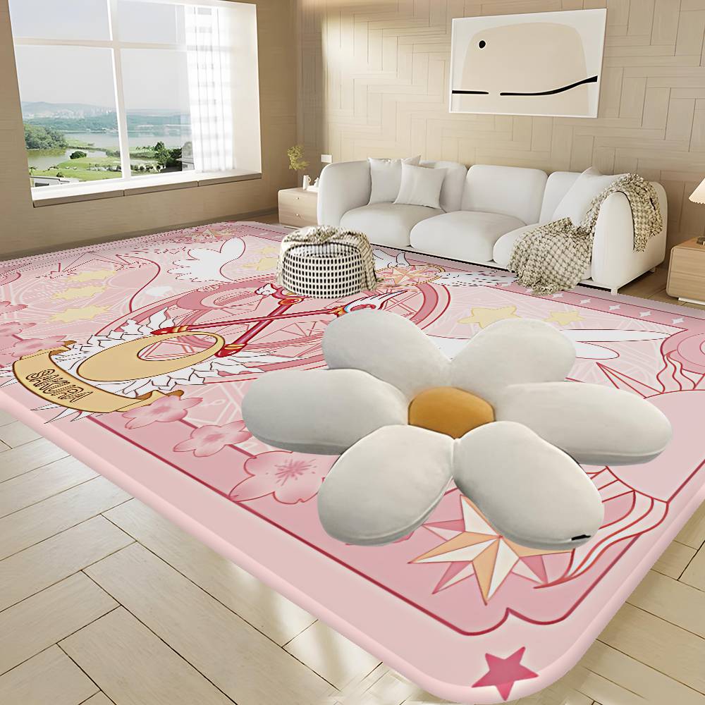 C-Cardcaptor Sakura Anime Floor Mat Retro Multiple Choice Living Room Kitchen Rug Non-Slip Modern Home Decor